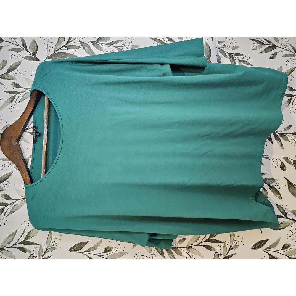Eileen Fisher Blouse Green Womens Size S Rayon